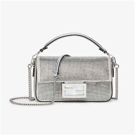 fendi baguette mini silver